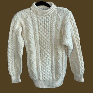 Joseph F. Heron Vintage 70s Ardara Donegal Irish Handknit Fisherman Sweater